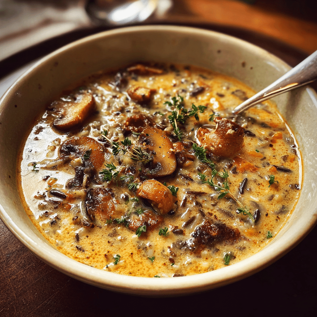 Wild Rice and Mushroom Soup