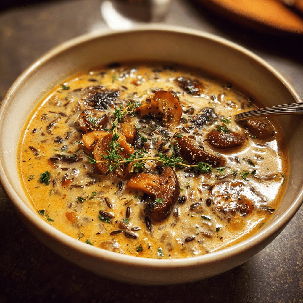 Wild Rice and Mushroom Soup