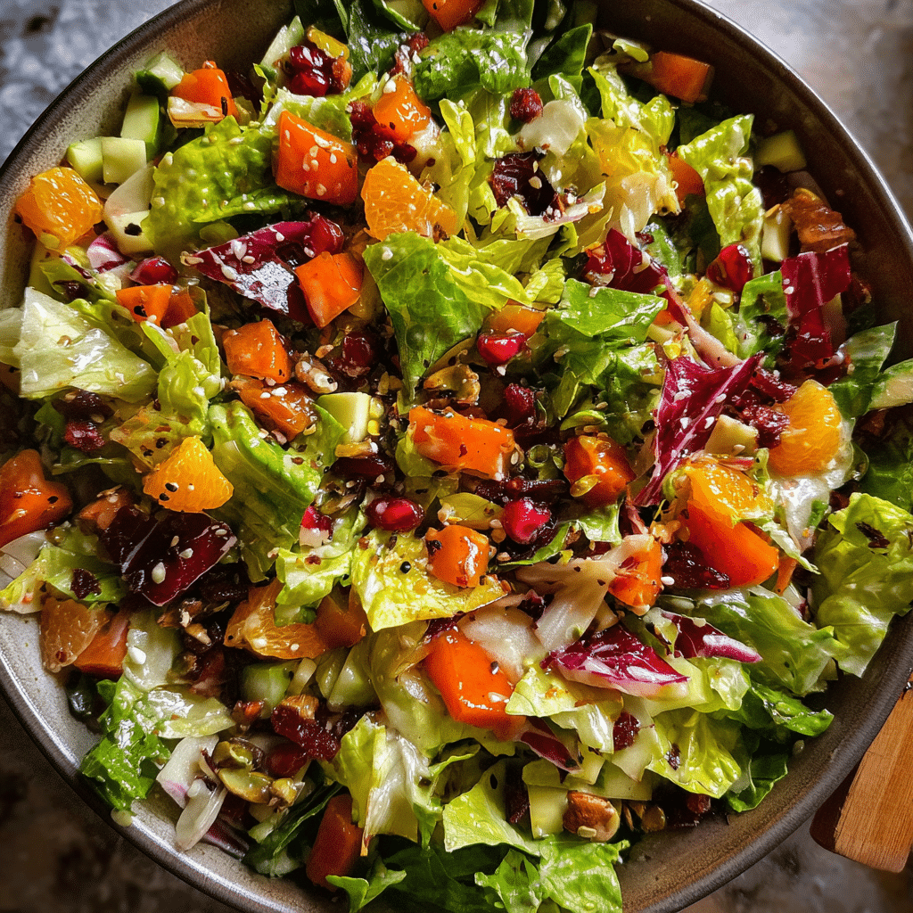 Winter Chopped Salad with White Balsamic Dressing