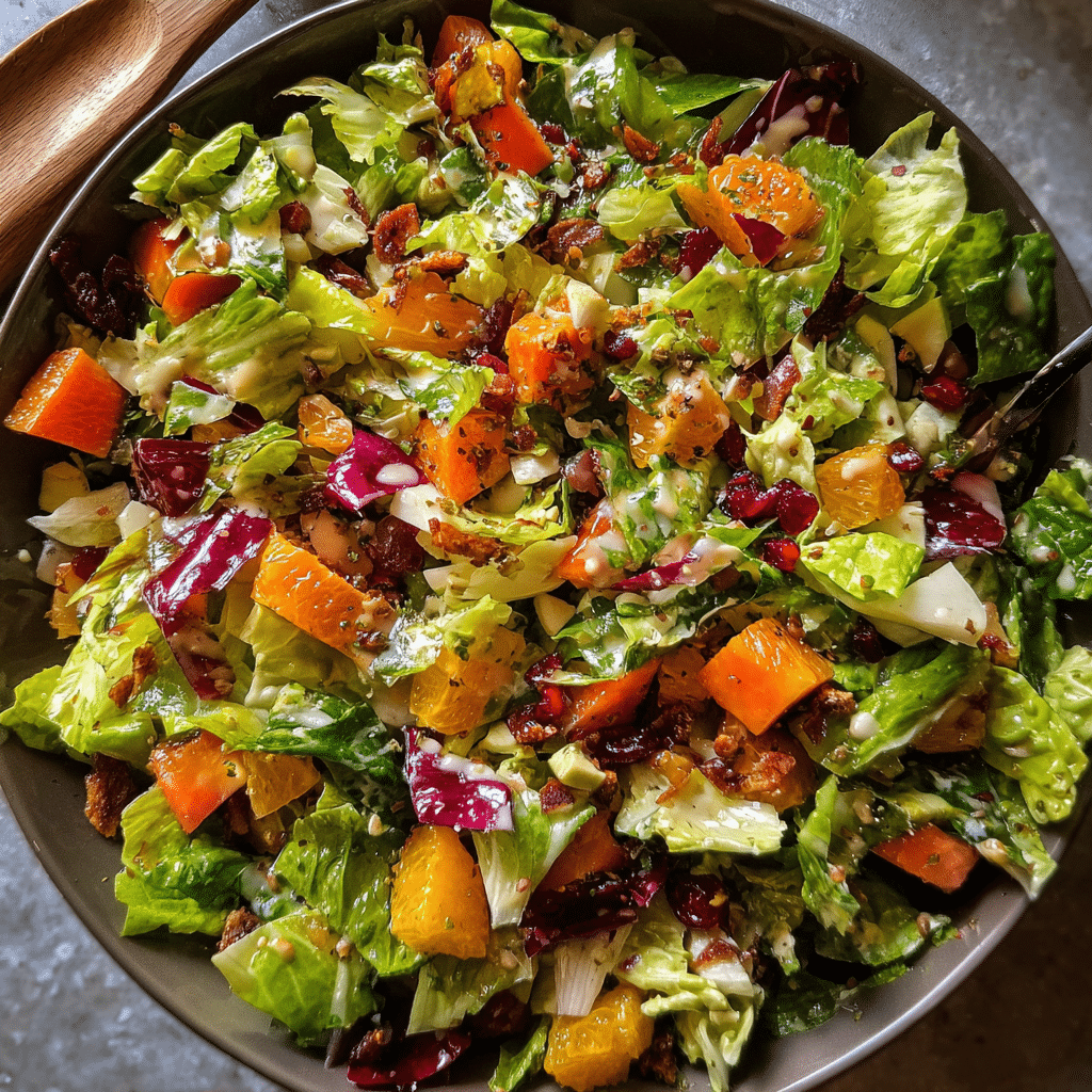 Winter Chopped Salad with White Balsamic Dressing