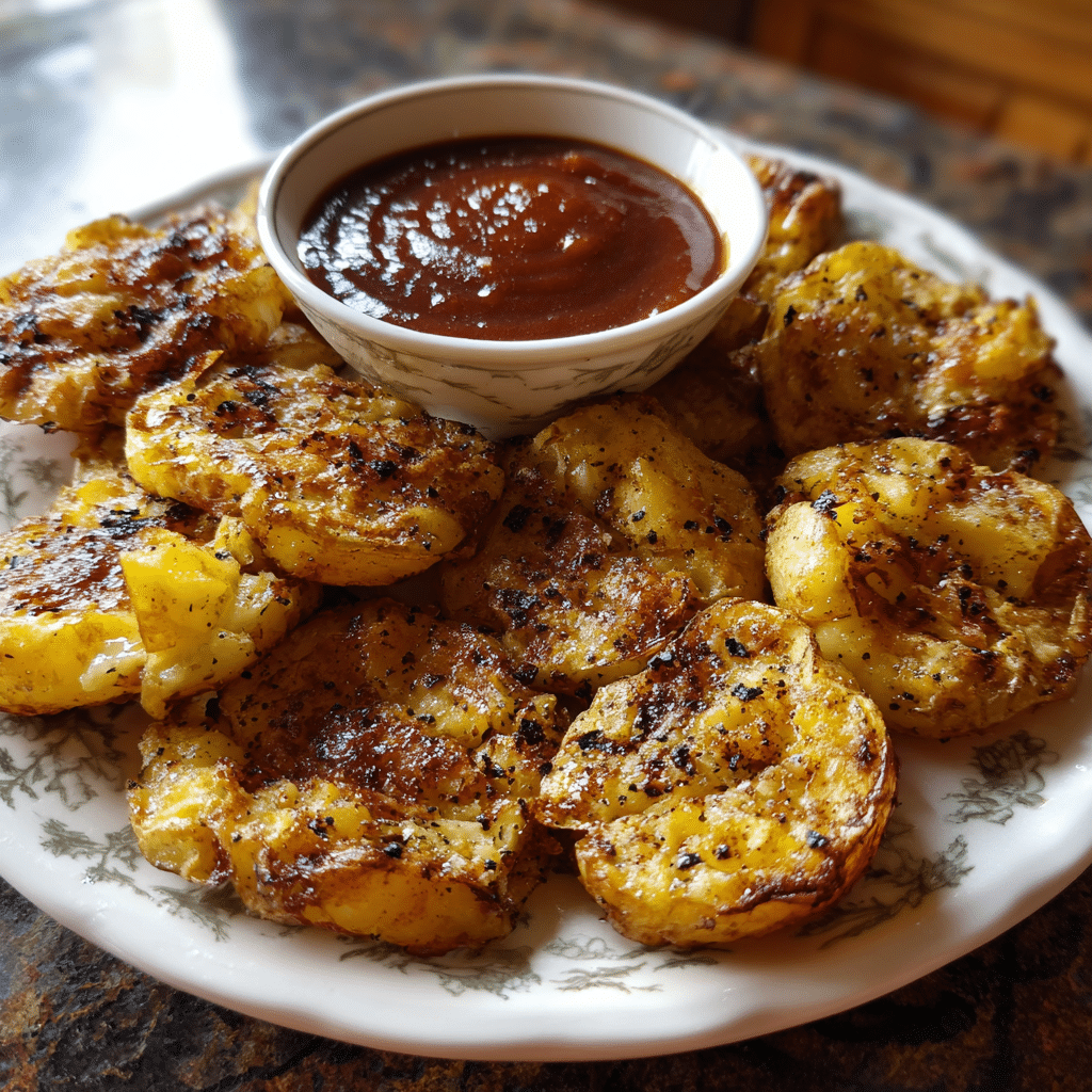 salt and vinegar smashed potatoes