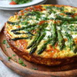 Asparagus Cottage Cheese Crustless Quiche