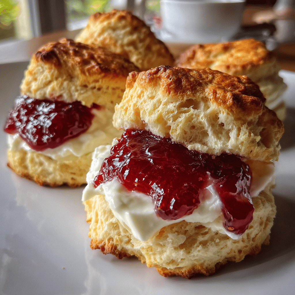 Biscuits with Cream and Jam