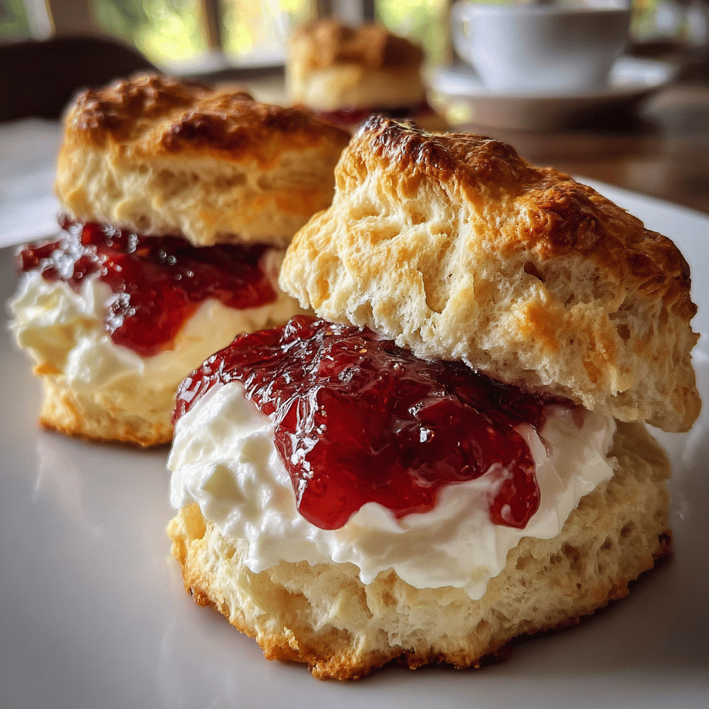 Biscuits with Cream and Jam