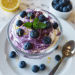Blueberry Cottage Cheese Mousse