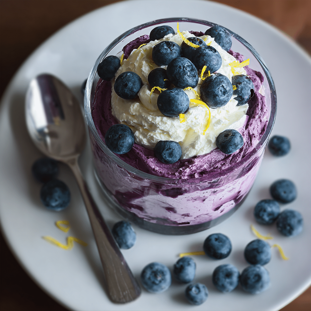 Blueberry Cottage Cheese Mousse