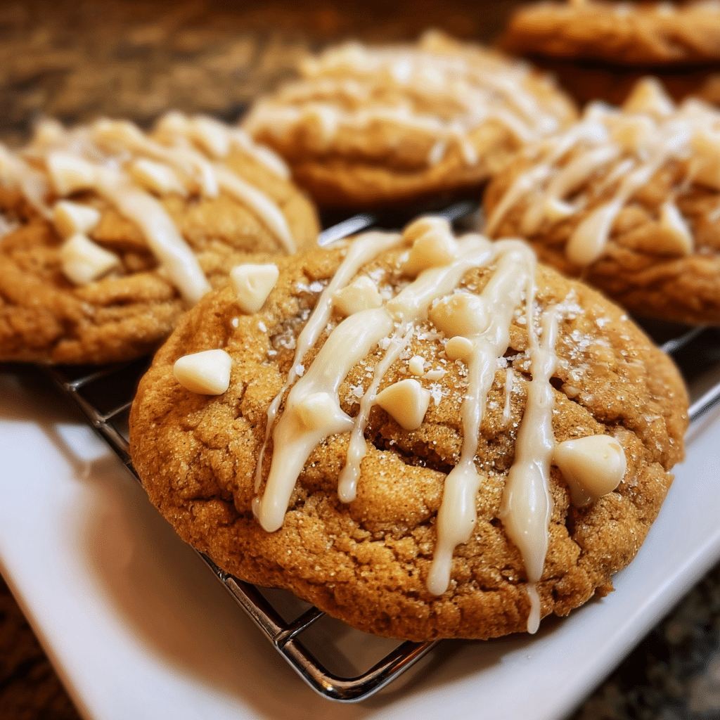 Chewy Maple Cinnamon Cookies with White Chocolate