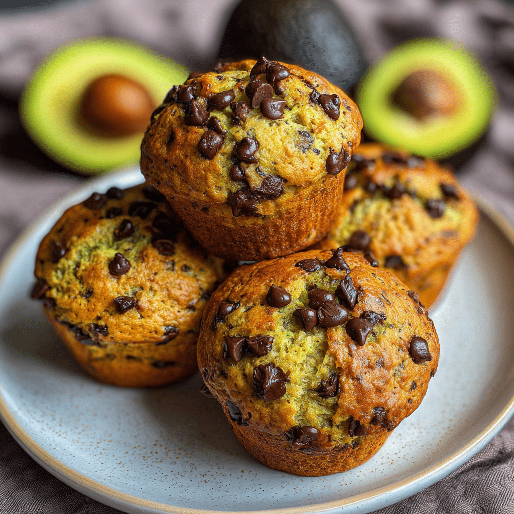 Chocolate Chip Avocado Muffins