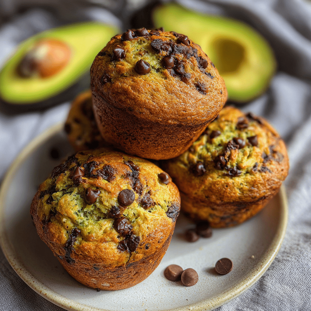 Chocolate Chip Avocado Muffins