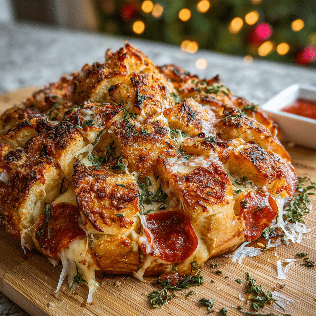 Christmas Tree Pull-Apart Pizza