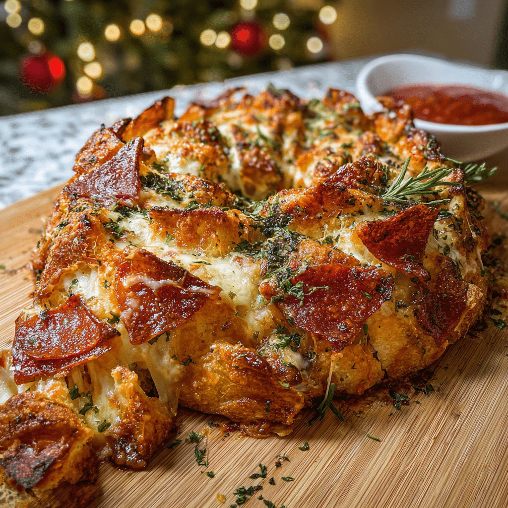 Christmas Tree Pull-Apart Pizza