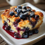 Cottage Cheese Blueberry Bake