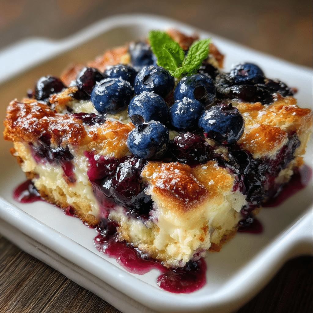 Cottage Cheese Blueberry Bake