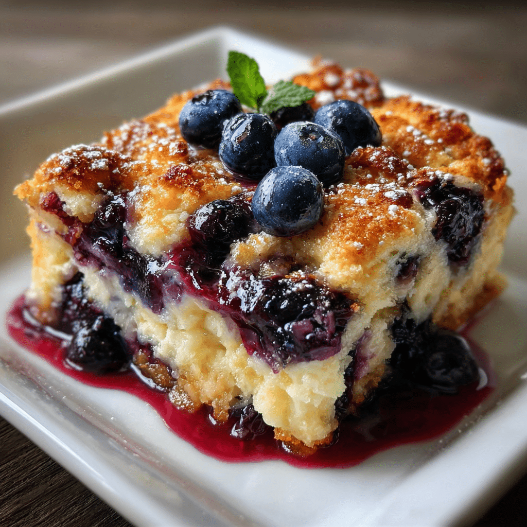 Cottage Cheese Blueberry Bake