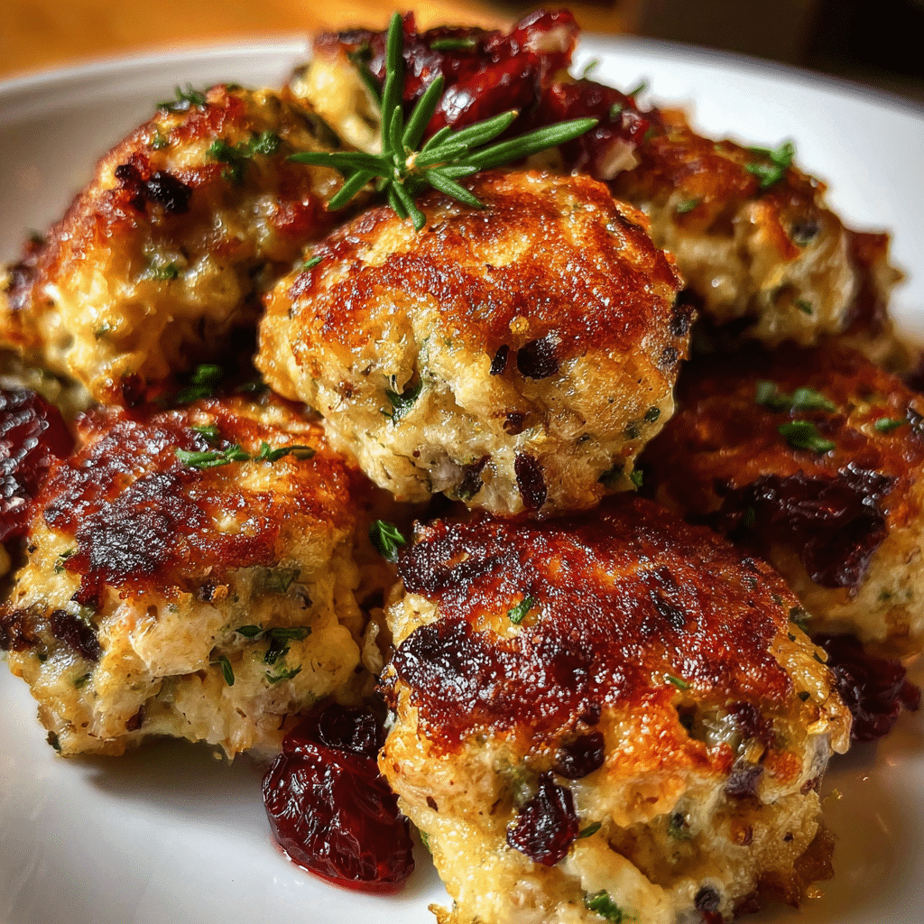 Cranberry Turkey Stuffing Balls