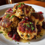 Cranberry Turkey Stuffing Balls