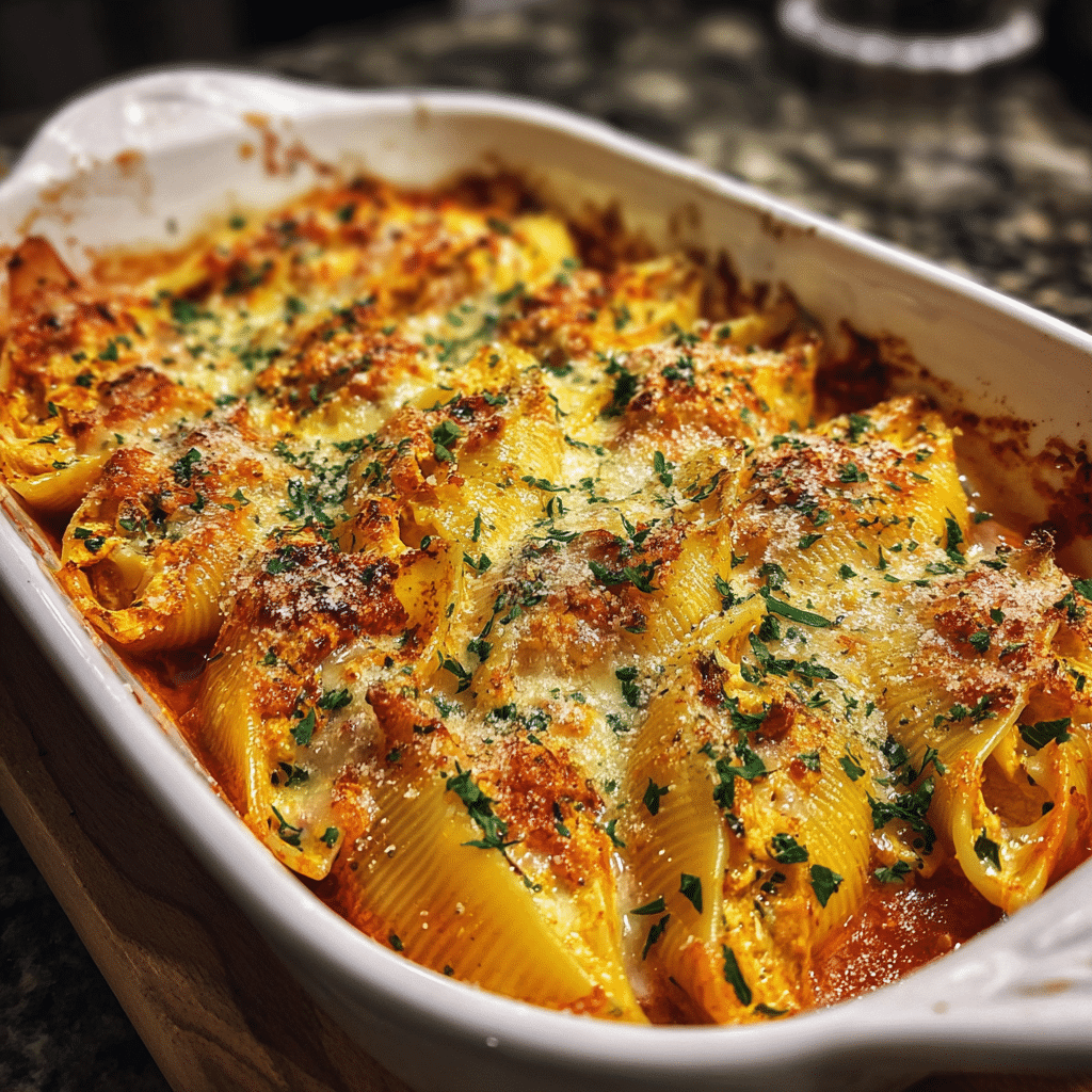 Creamy Pumpkin Ricotta Stuffed Shells
