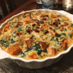Creamy Sweet Potato & Spinach Casserole
