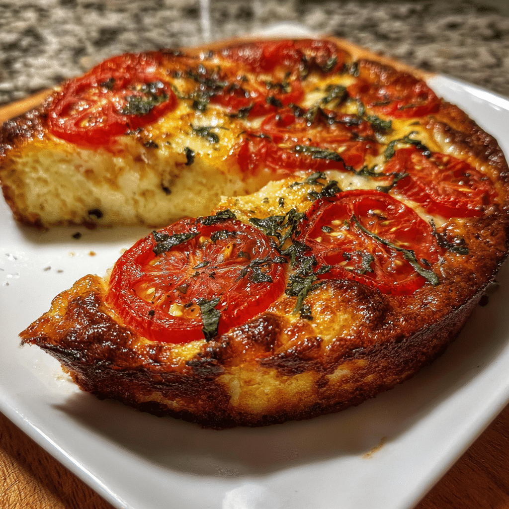 Crustless Tomato Pie