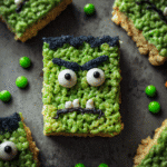 Frankenstein Rice Krispie Bars