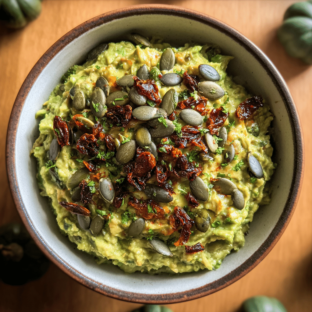 Guacamole with Roasted Pumpkin Seeds