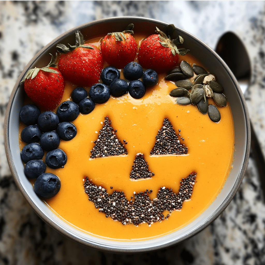 Jack-O'-Lantern Smoothie Bowls