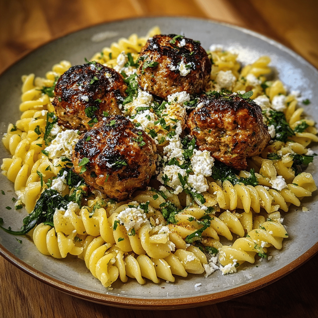 Lemon Chicken Feta Meatballs