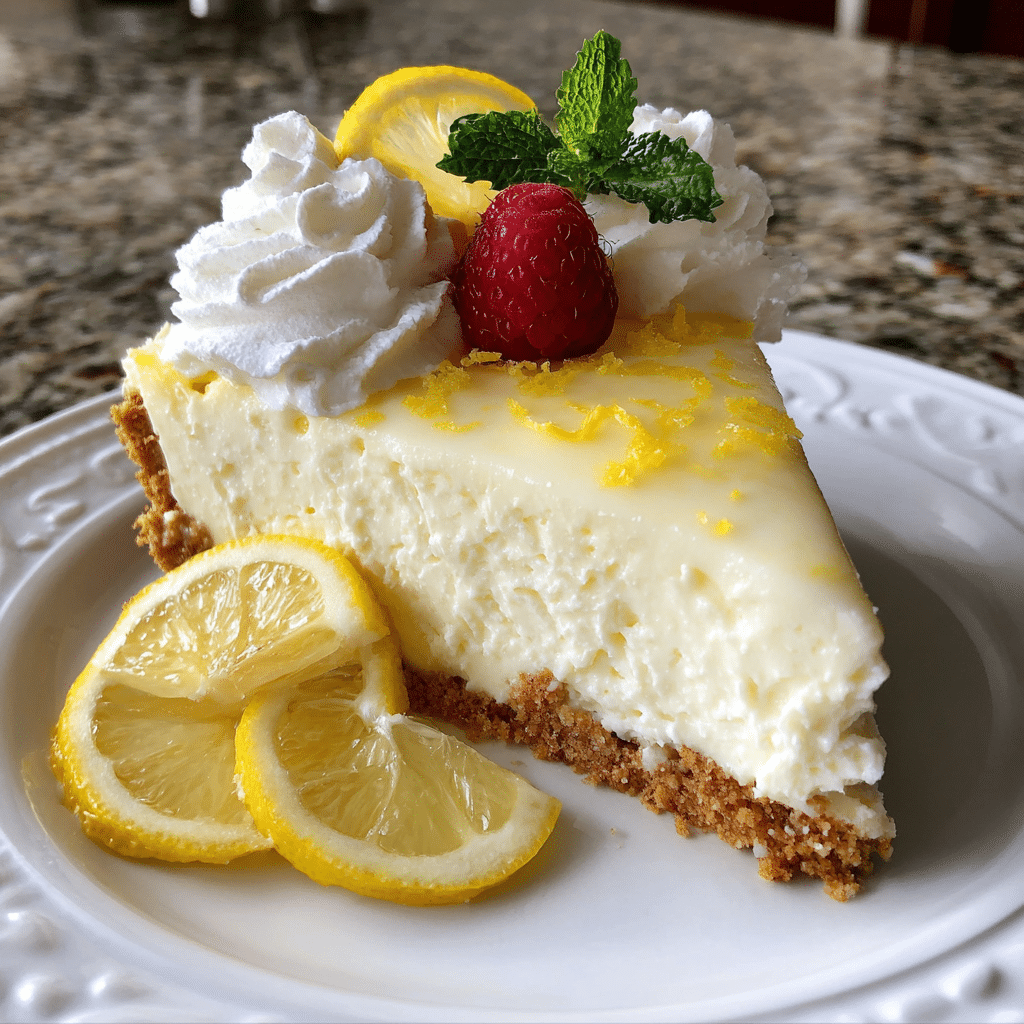 Light No Bake Lemon Cheesecake

