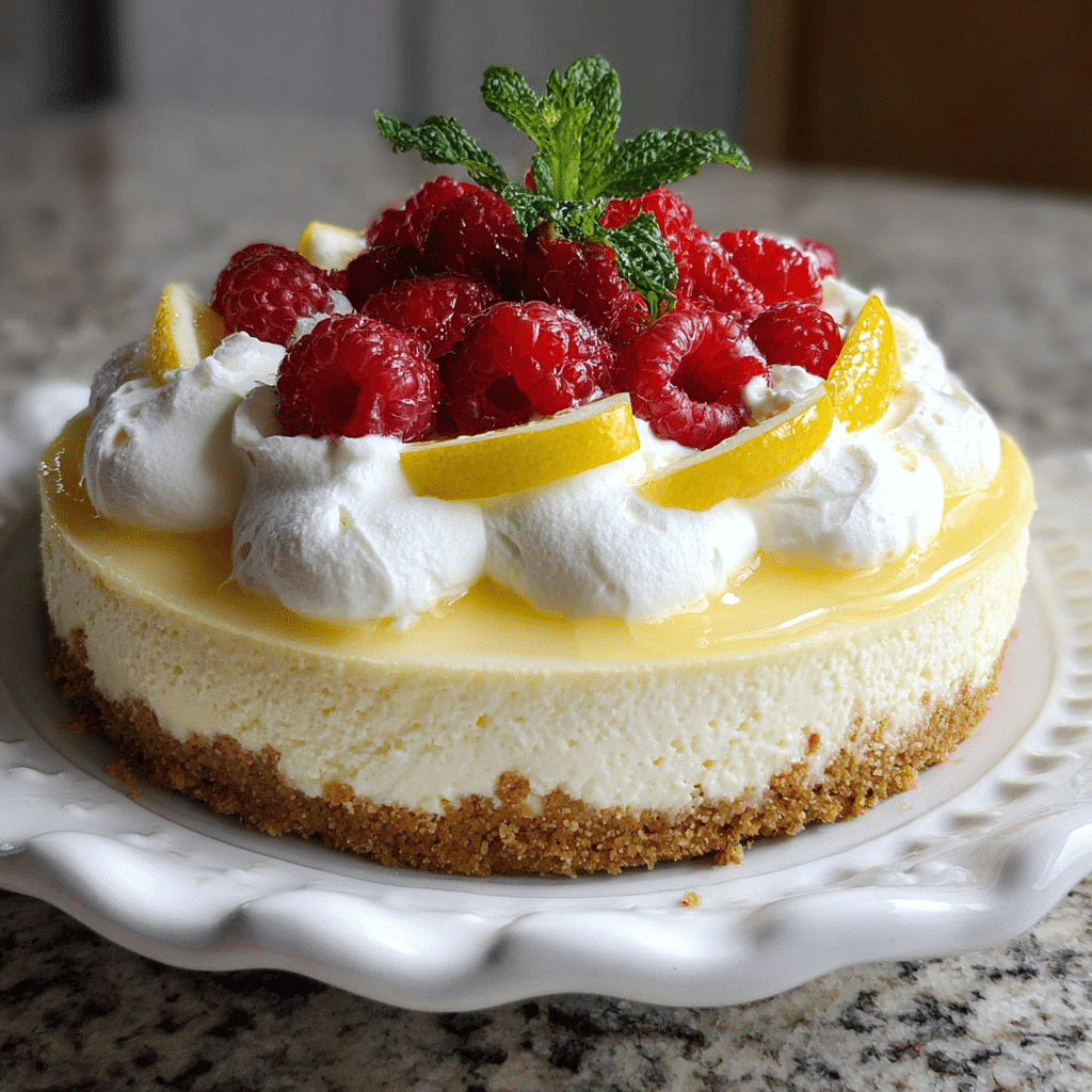 Light No Bake Lemon Cheesecake