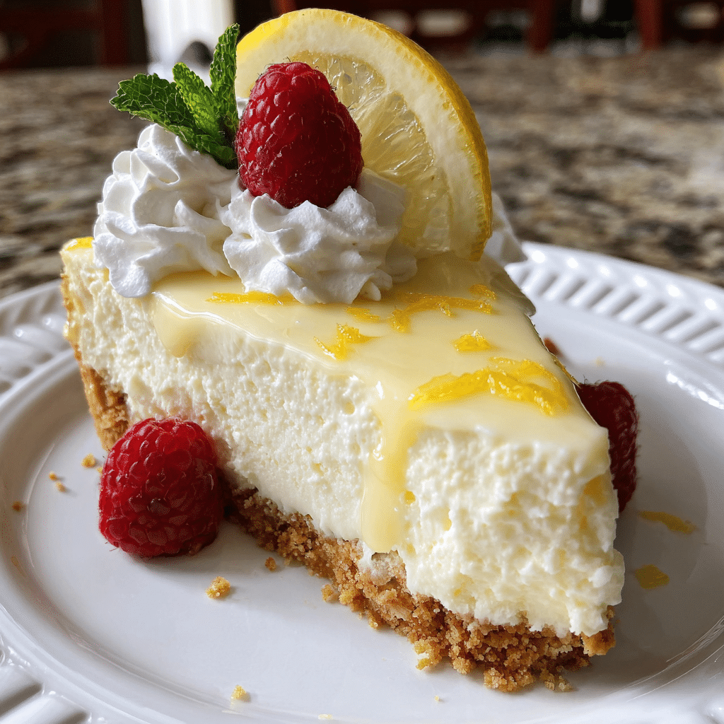 Light No Bake Lemon Cheesecake
