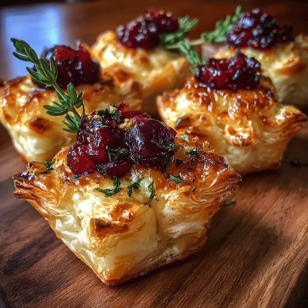 Mini Cranberry & Brie Phyllo Tarts