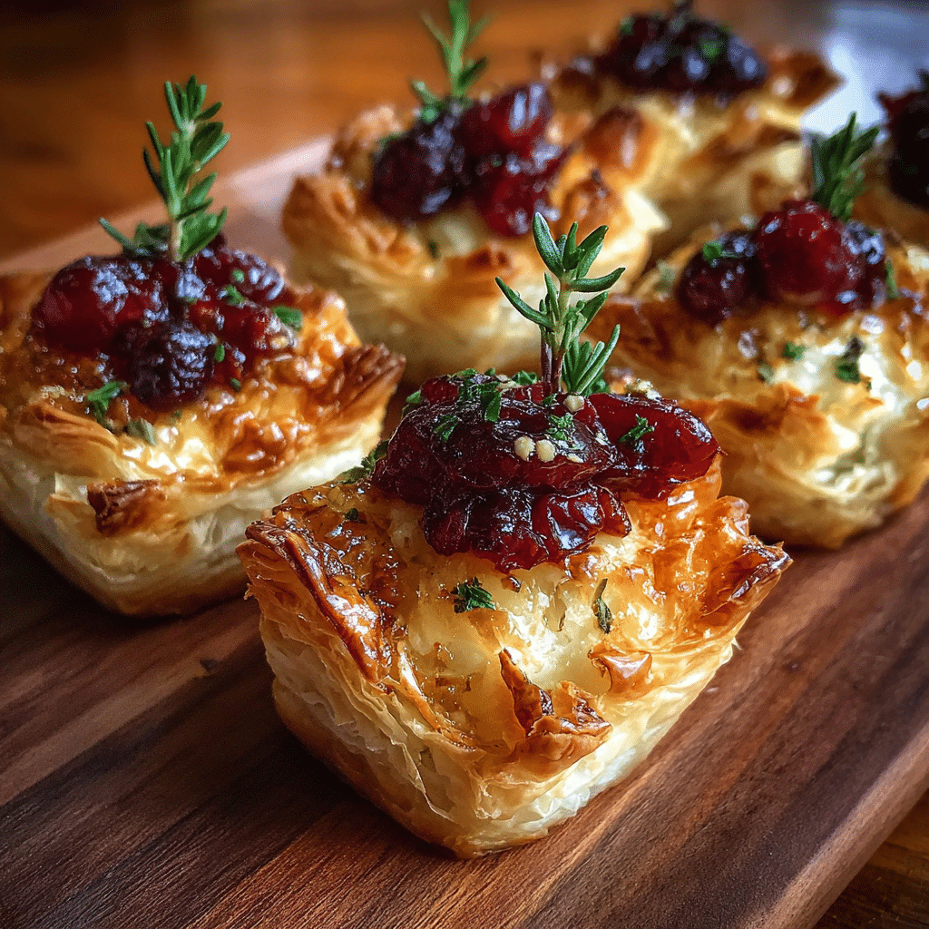 Mini Cranberry & Brie Phyllo Tarts