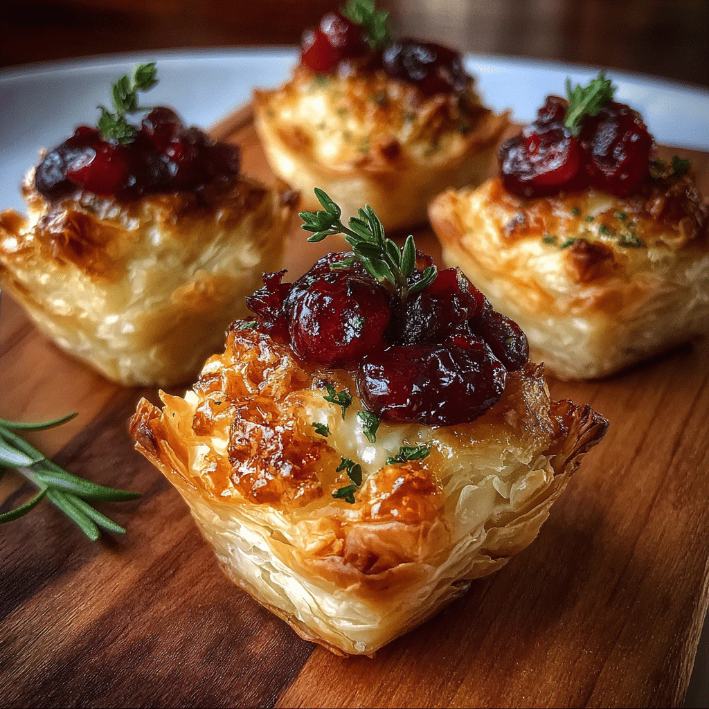 Mini Cranberry & Brie Phyllo Tarts