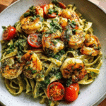 Pesto Pasta with Shrimp