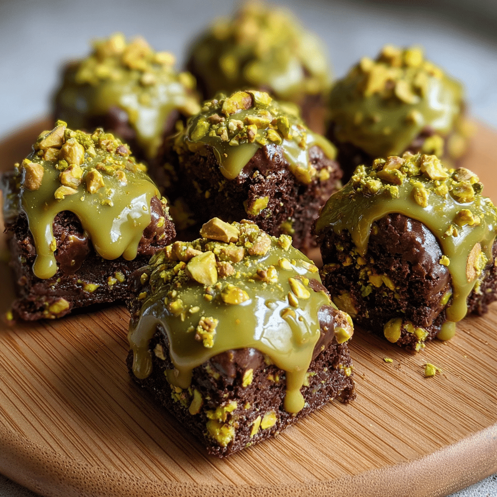Pistachio Ferrero Rocher Brownies