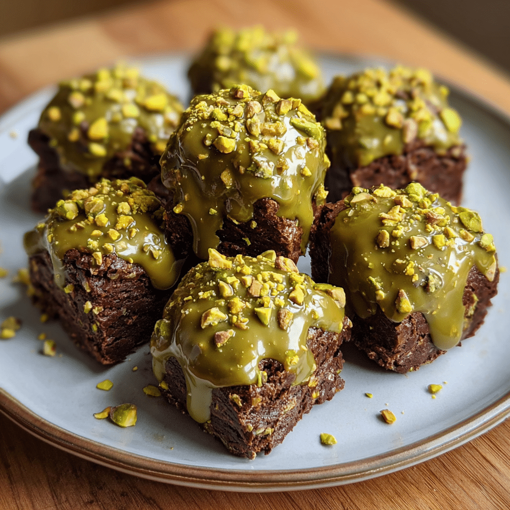 Pistachio Ferrero Rocher Brownies