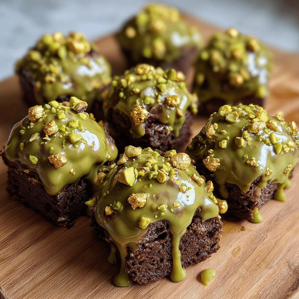 Pistachio Ferrero Rocher Brownies