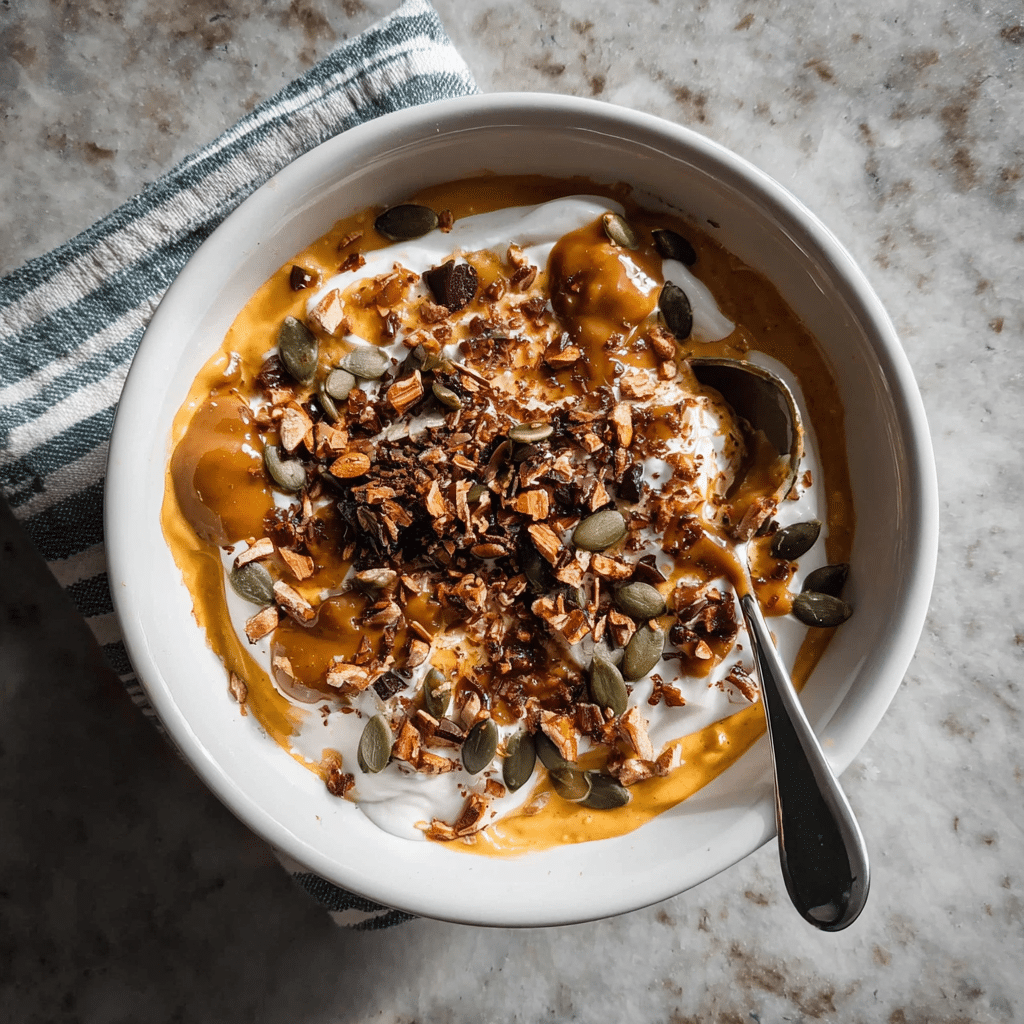 Pumpkin Pie Greek Yogurt Bowl