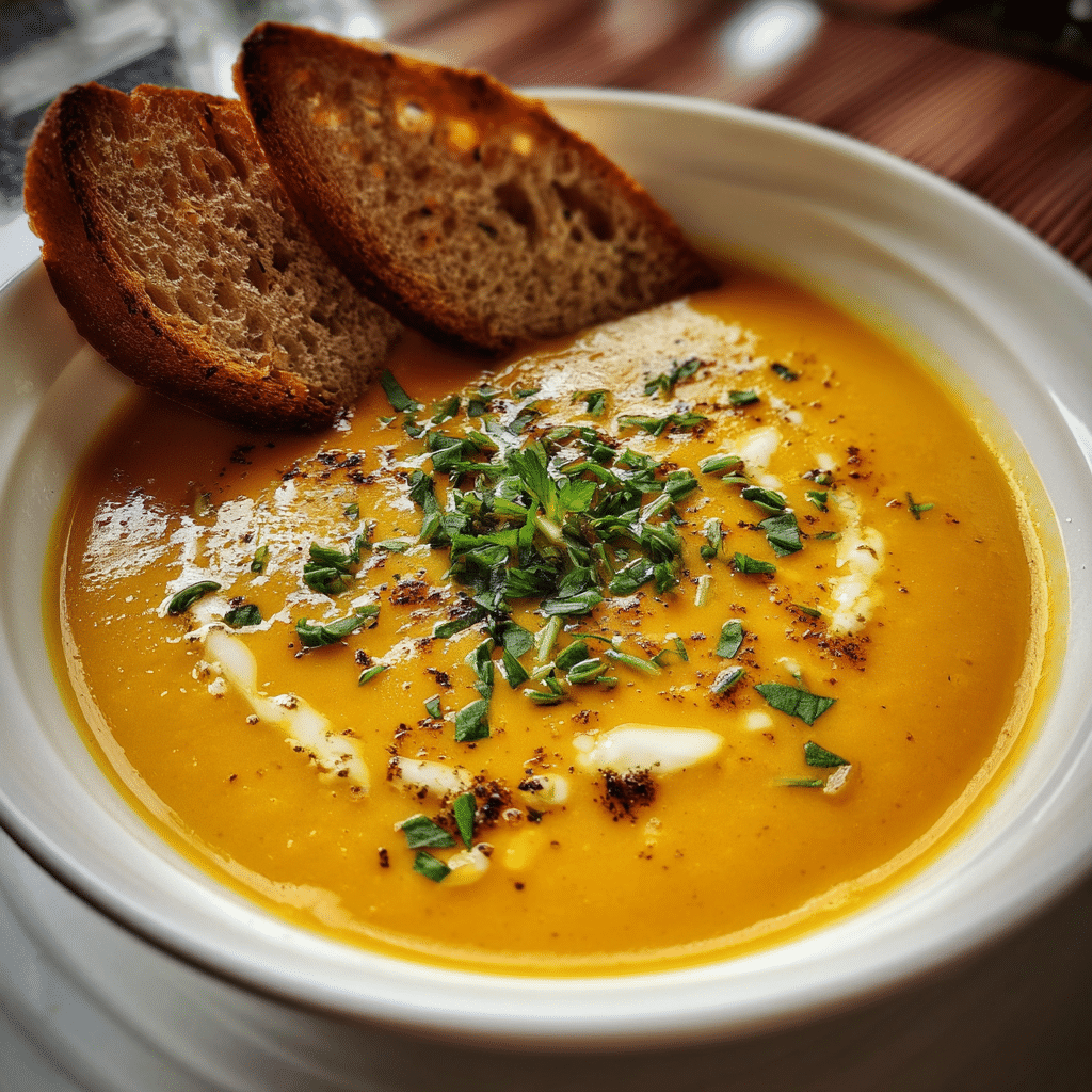 Pumpkin Soup with Apple & Leek