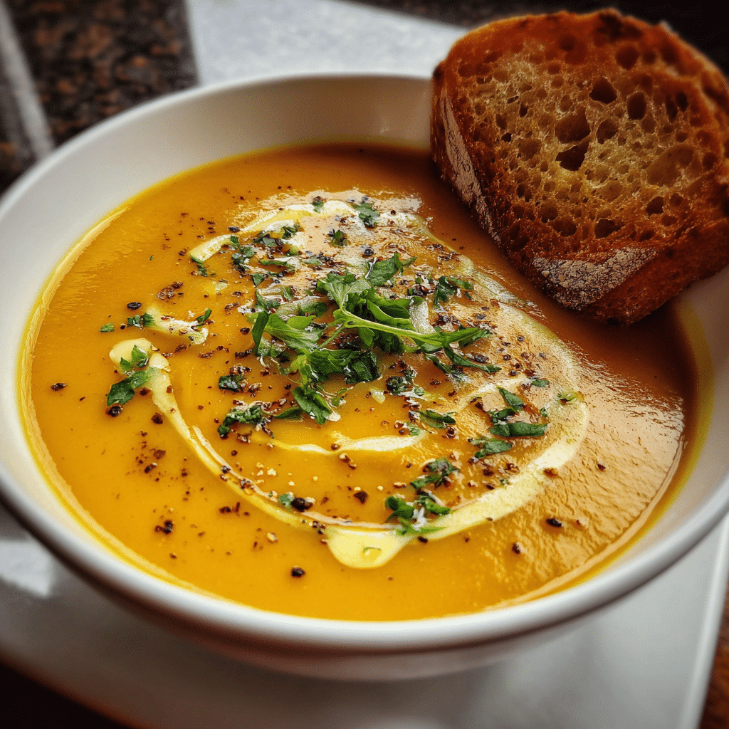 Pumpkin Soup with Apple & Leek