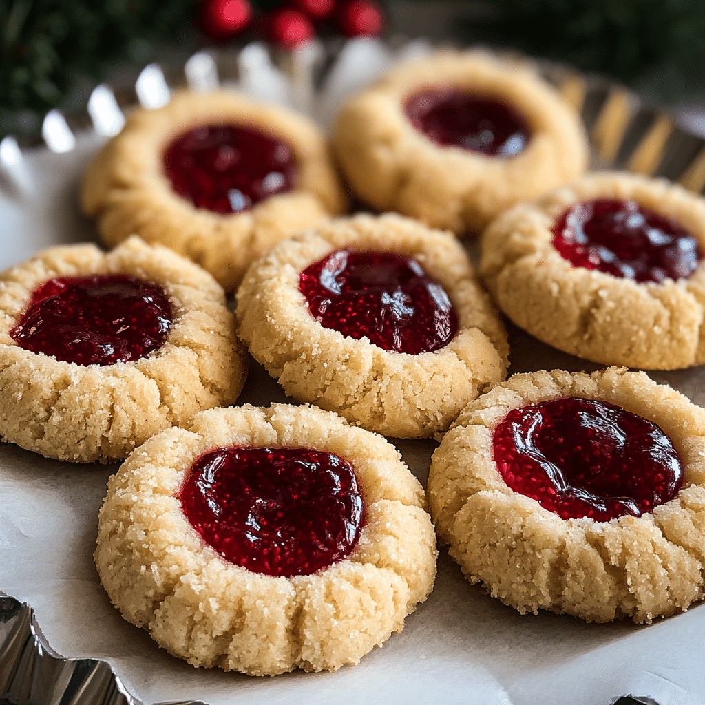 Raspberry Thumbprint Cookies