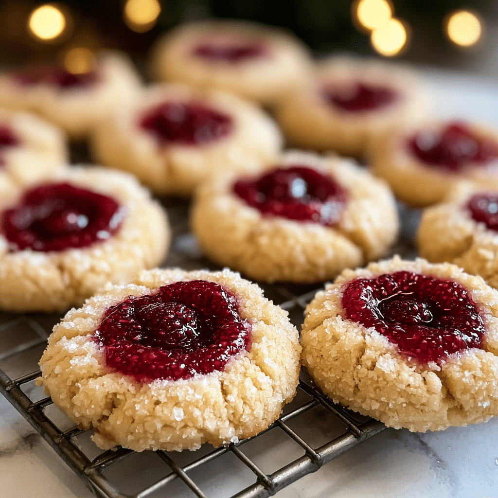 Raspberry Thumbprint Cookies