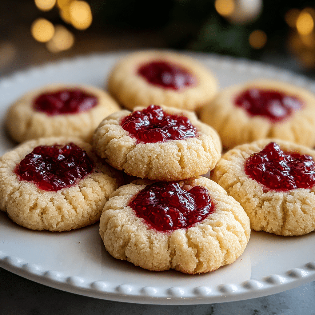 Raspberry Thumbprint Cookies