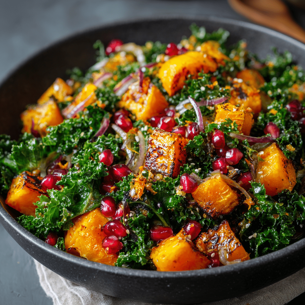 Roasted Butternut Squash & Kale Salad