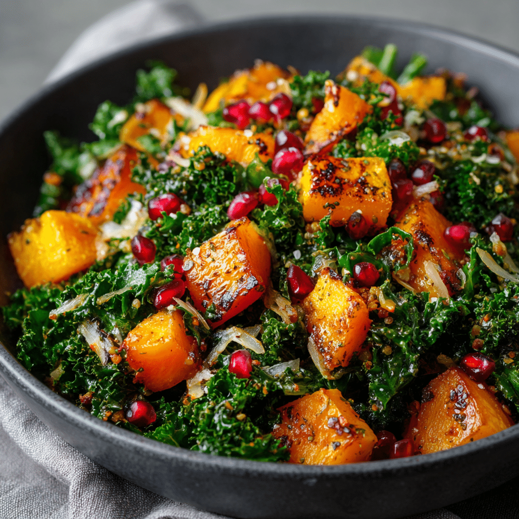 Roasted Butternut Squash & Kale Salad