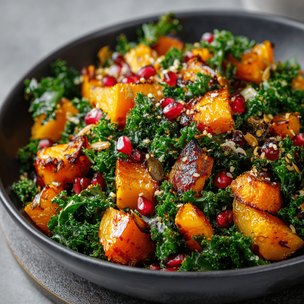 Roasted Butternut Squash & Kale Salad