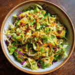 Shaved Brussels Sprout Salad with Hot Honey Vinaigrette