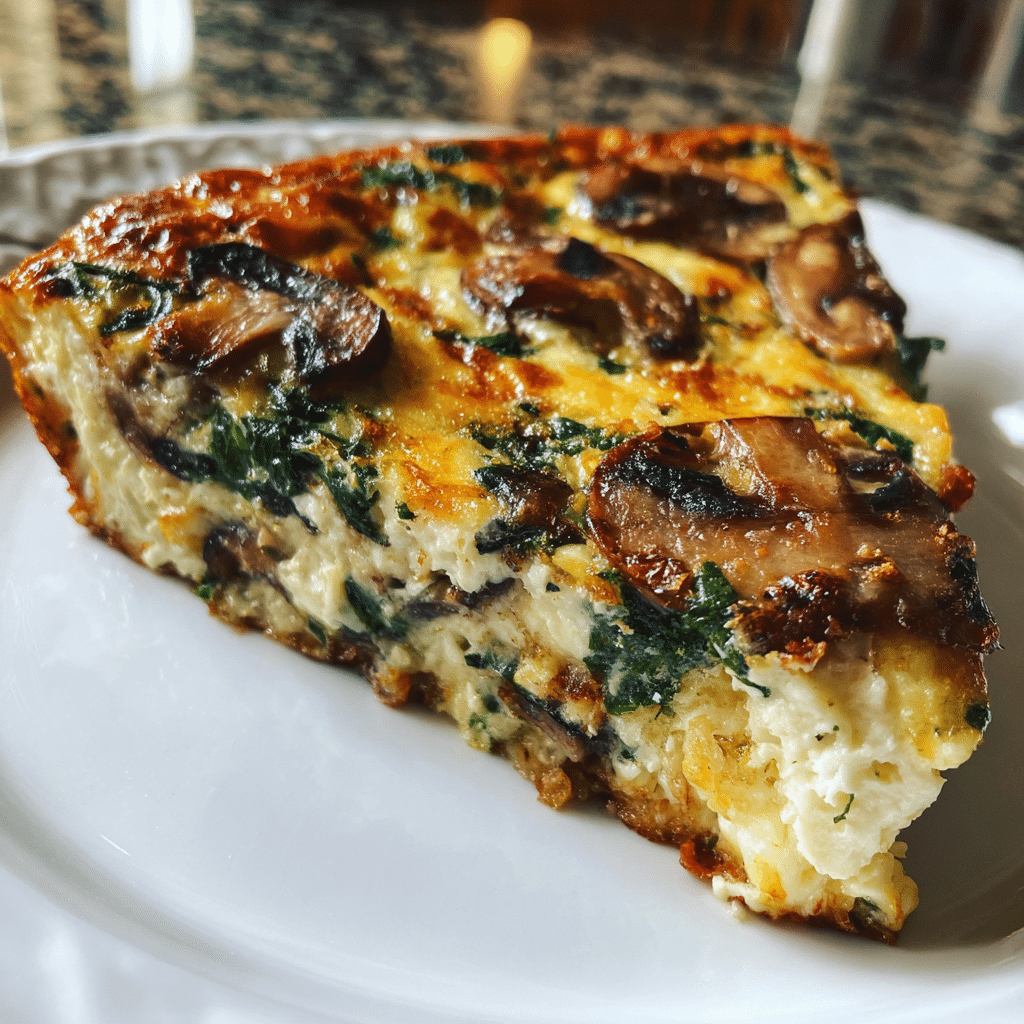 Spinach and Mushroom Cottage Cheese