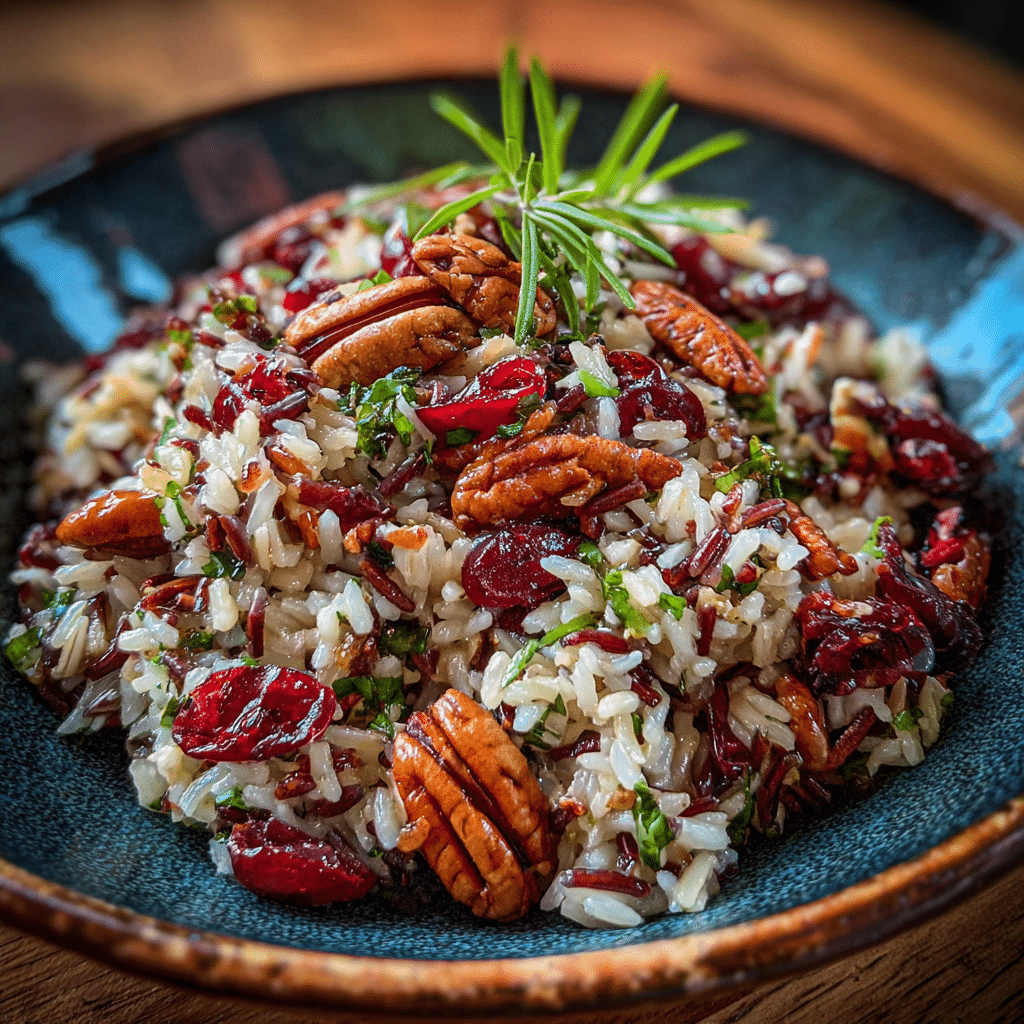 Wild Rice Salad with Cranberries & Pecans
