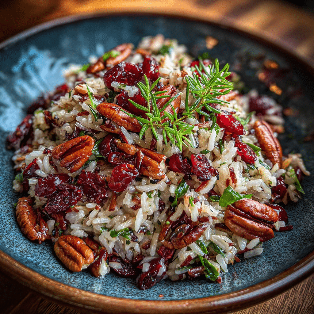 Wild Rice Salad with Cranberries & Pecans